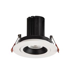 DM201315  Bono 10 Tridonic Powered 10W 3000K 780lm 12° CRI>90 LED Engine White Round Adjustable Recessed Spotlight, IP20